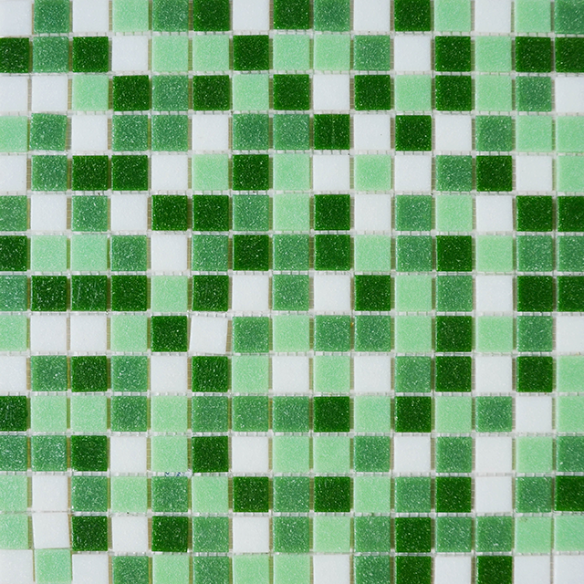 20X20 녹색 혼합 사각형 유리 모자이크 타일